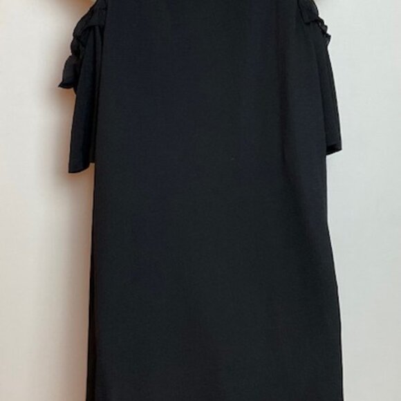 LC Lauren Conrad Exposed shoulder Sz PM Black Ruffle top *Closet Coupon Eligible - Picture 7 of 11